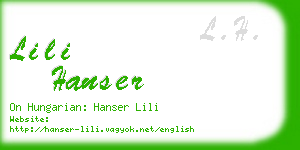 lili hanser business card